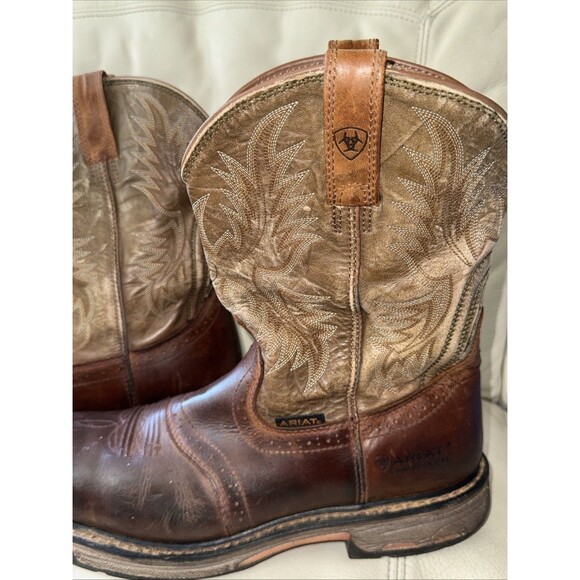 ARIAT Boots 13D Mens WorkHog Pull On Composite Toe Leather Work Brown 10001191 main image 13